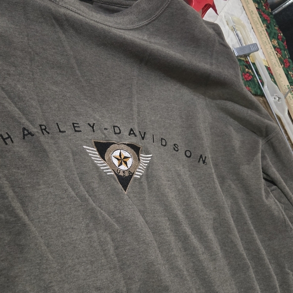 VTG Harley Davidson Motorcycles Mens 2XL Embroidered Long Sleeve Chicago - Picture 3 of 7